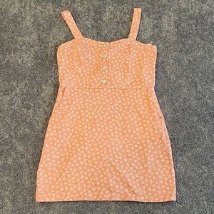 Pink Floral Pinafore Dress